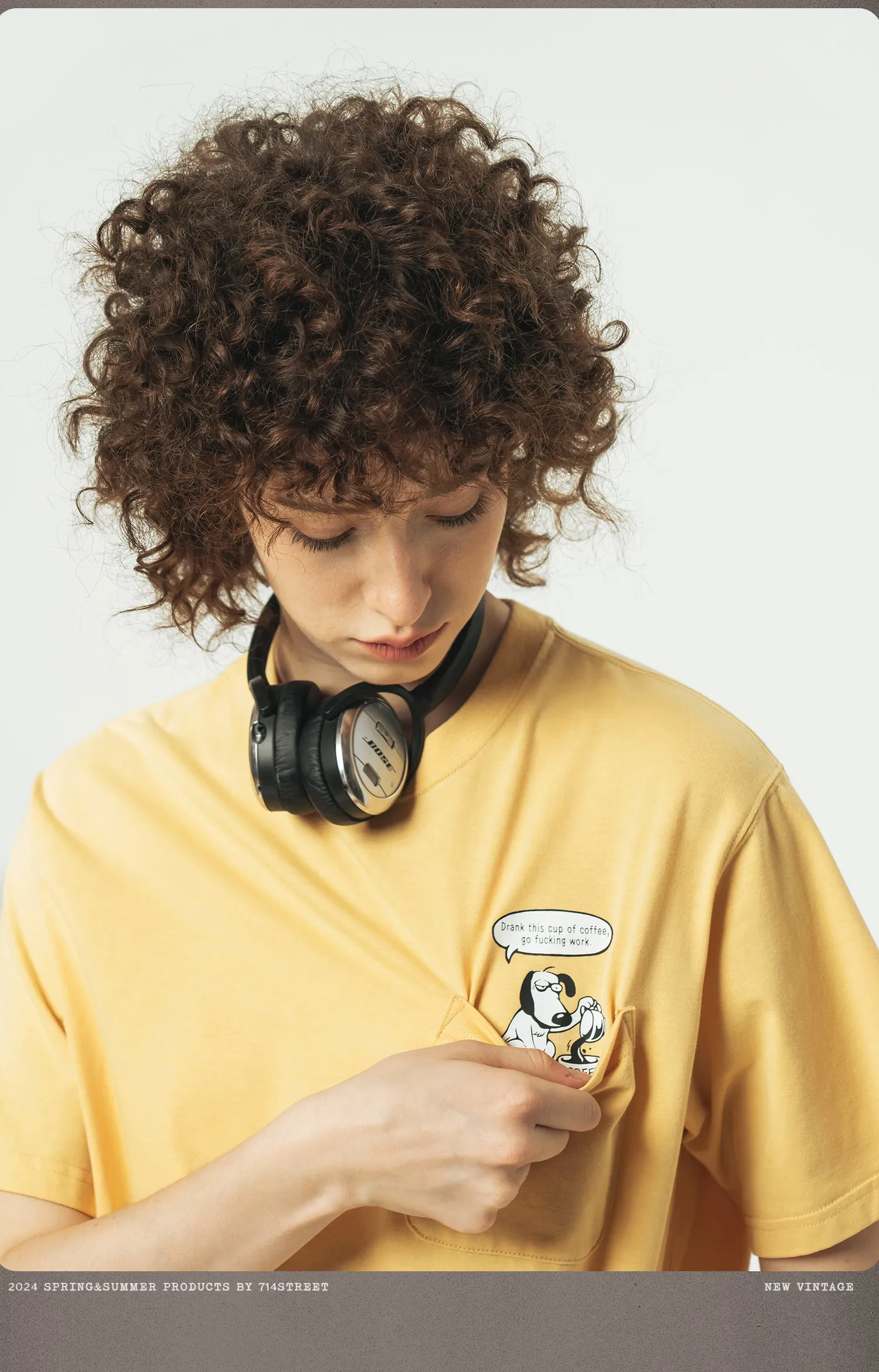 714STREET バックプリントドッグT 714ST051