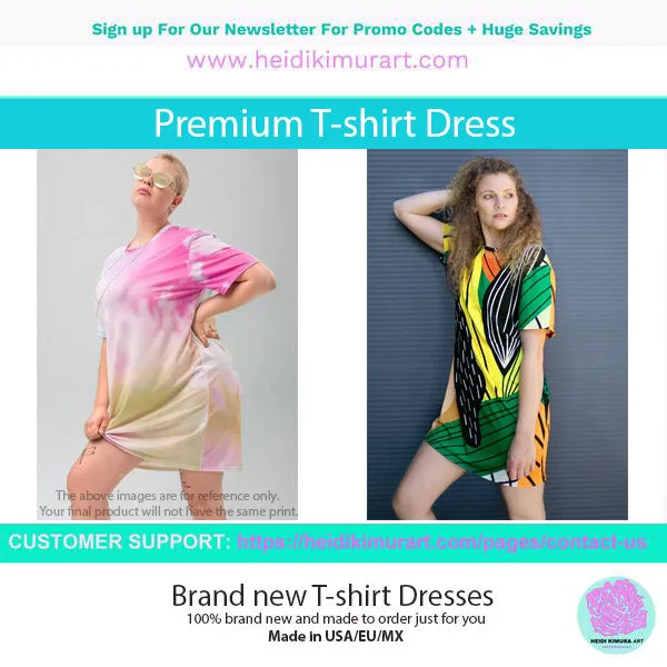 Black White Striped T-Shirt Dress, Horizontally Stripes Women's Oversized Short Sleeves Dress