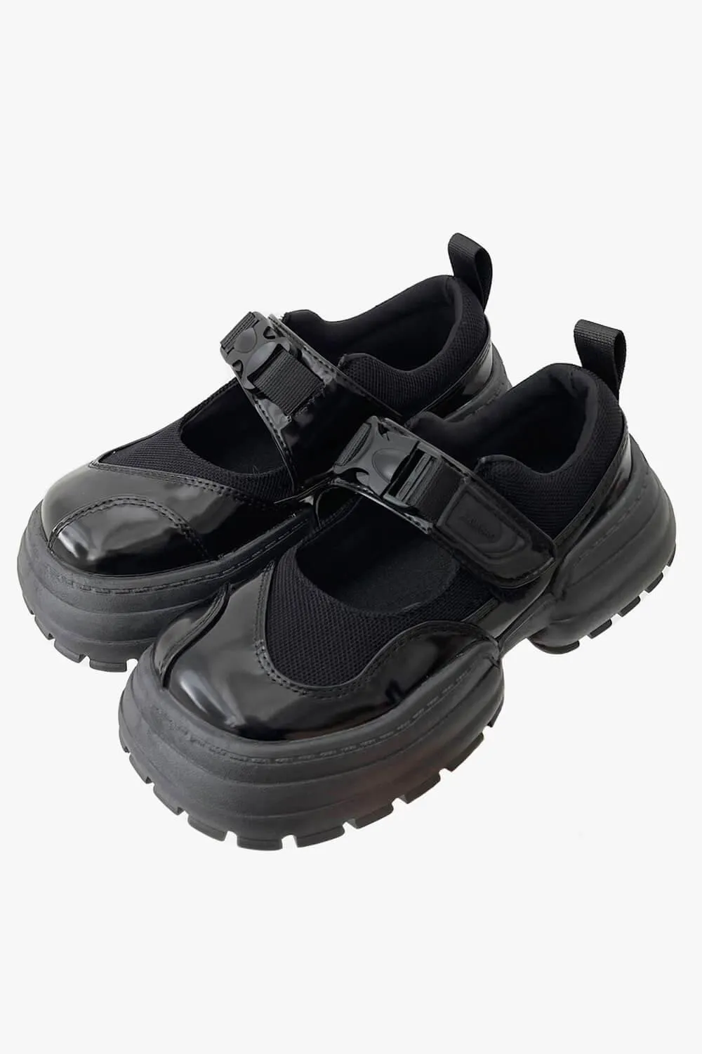 Black Y2K Aesthetic Platform Shoes