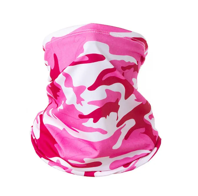 Camouflage Rose Red Faceguard Anti Pollution Scarf Face Cover