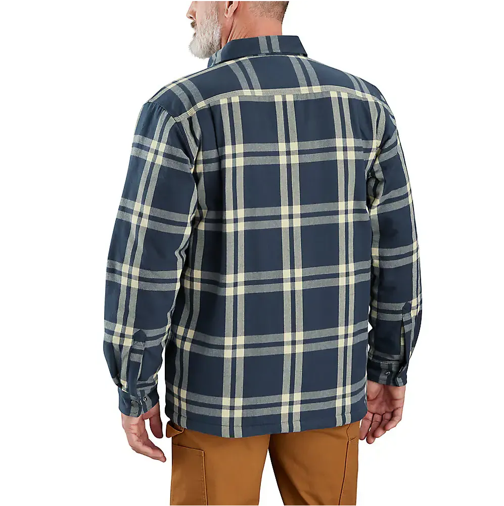 Carhartt Men's Rugged Flex Flannel Sherpa-Lined Shirt Jacket