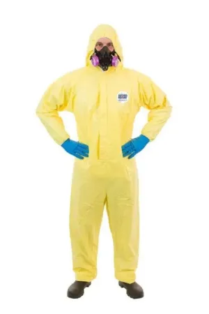 ChemSplash - Chemical Splash Coverall w/ Attached Hood, Elastic Wrist & Ankle - Serged Seams - 12/bx