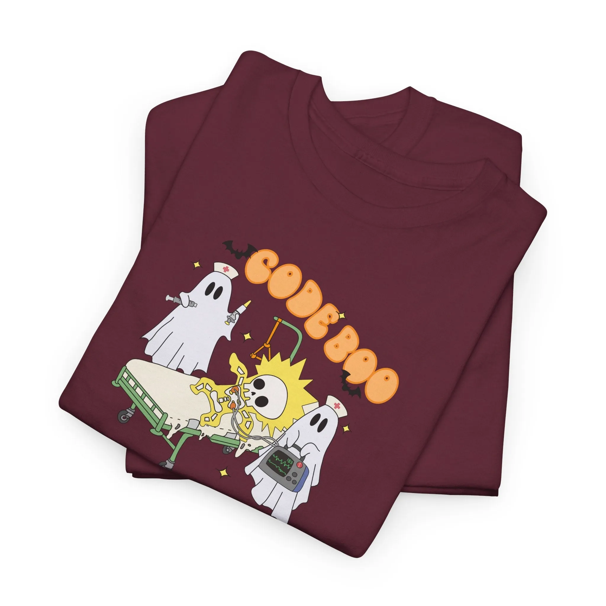 Code Boo Crew, Pediatric Halloween Unisex Heavy Cotton Tee