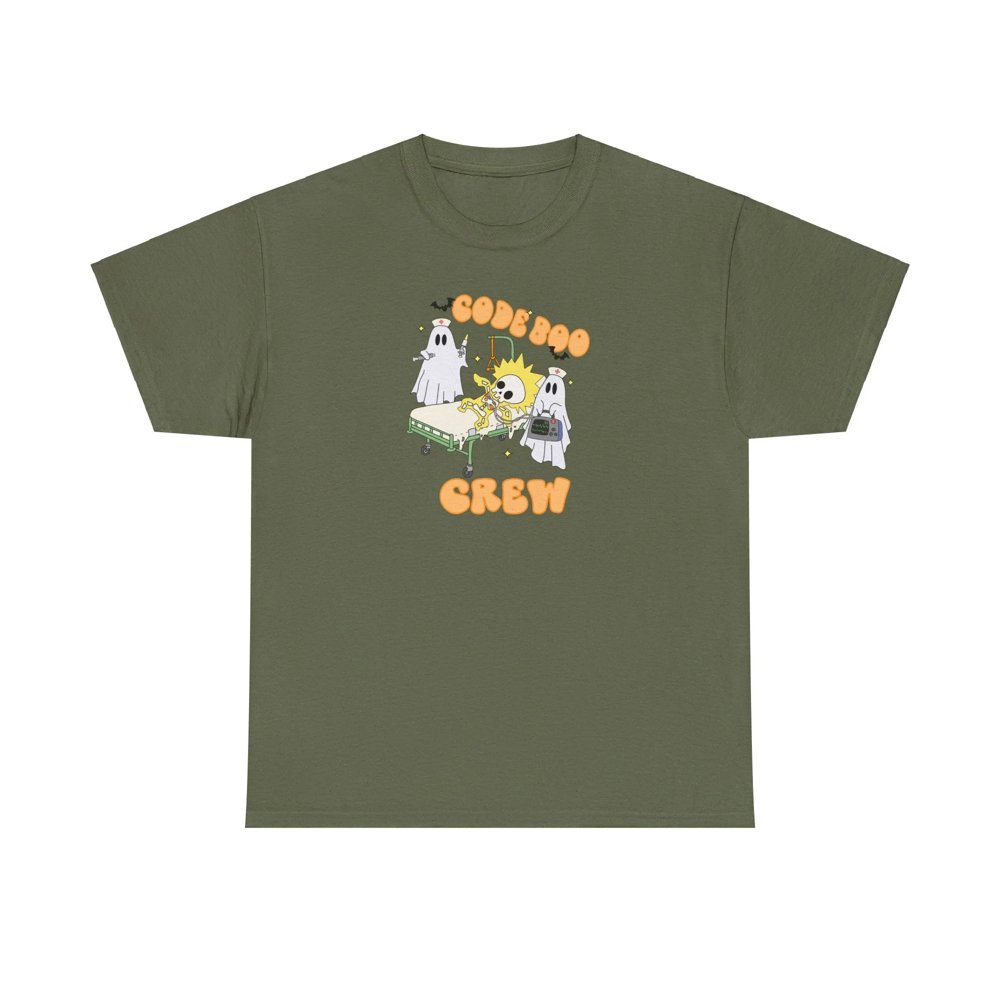 Code Boo Crew, Pediatric Halloween Unisex Heavy Cotton Tee