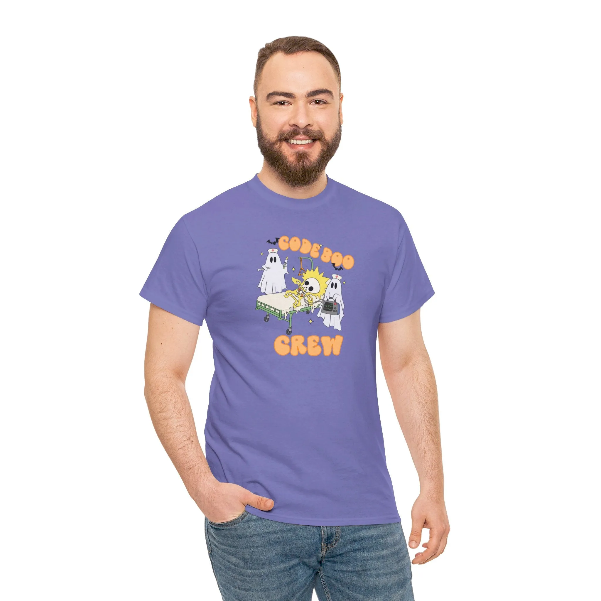 Code Boo Crew, Pediatric Halloween Unisex Heavy Cotton Tee