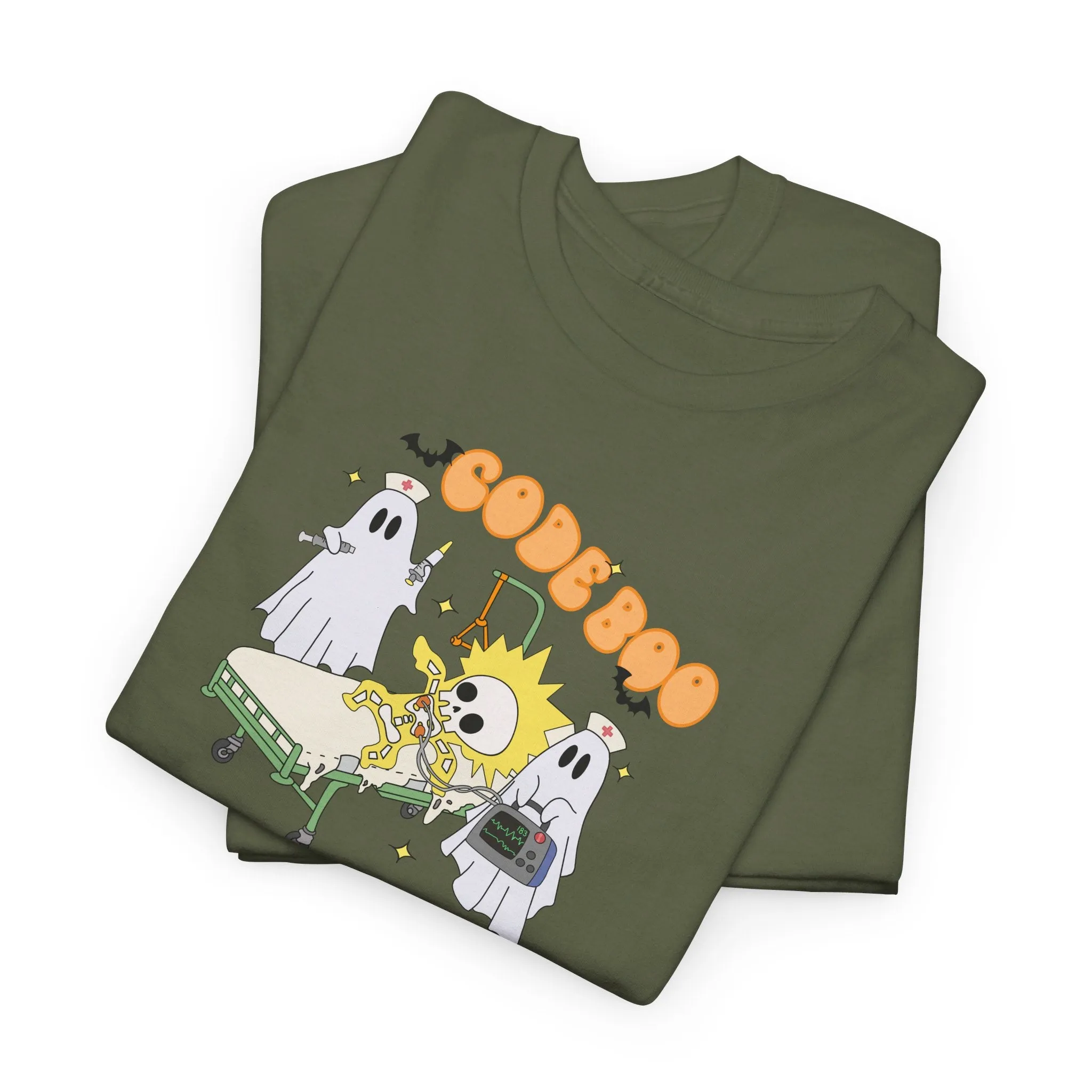 Code Boo Crew, Pediatric Halloween Unisex Heavy Cotton Tee