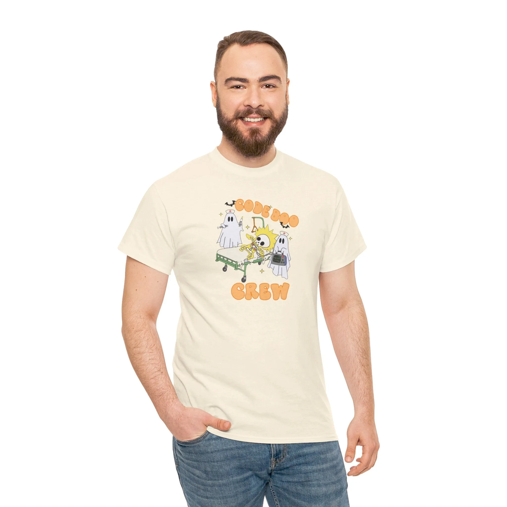 Code Boo Crew, Pediatric Halloween Unisex Heavy Cotton Tee