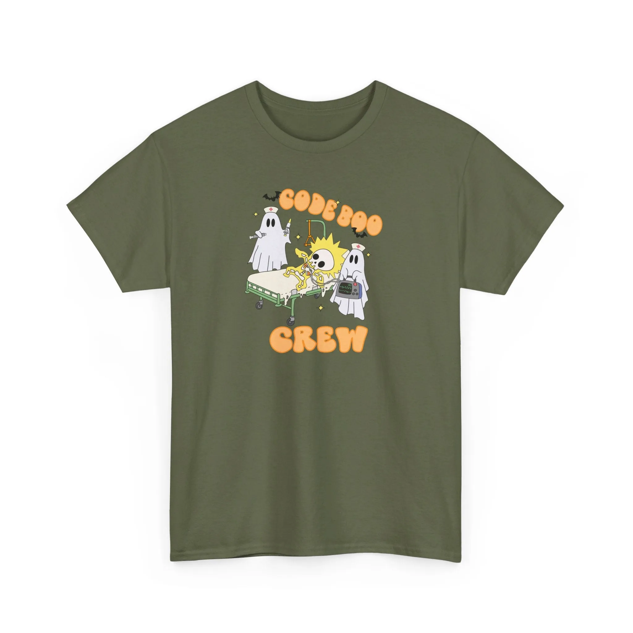 Code Boo Crew, Pediatric Halloween Unisex Heavy Cotton Tee