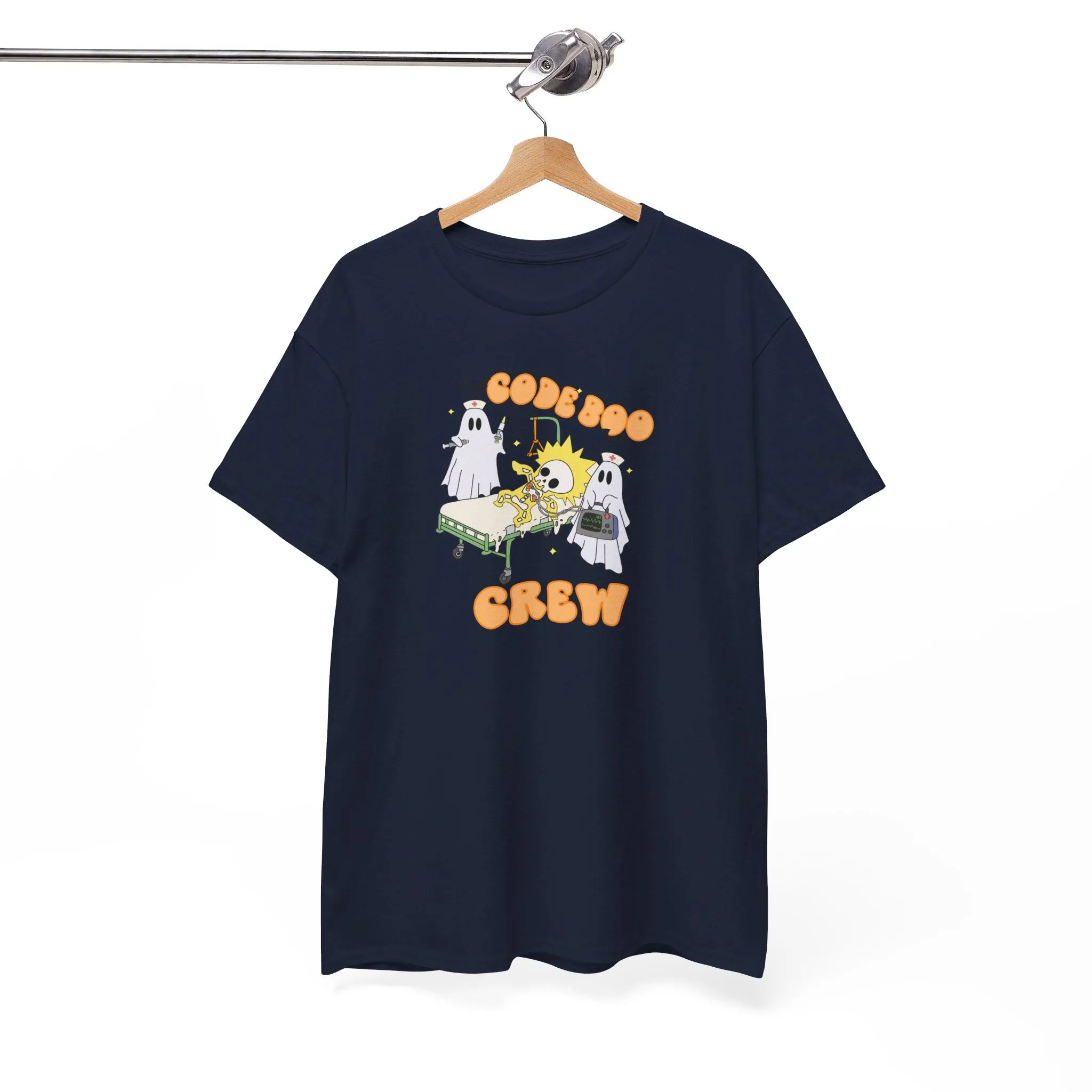 Code Boo Crew, Pediatric Halloween Unisex Heavy Cotton Tee