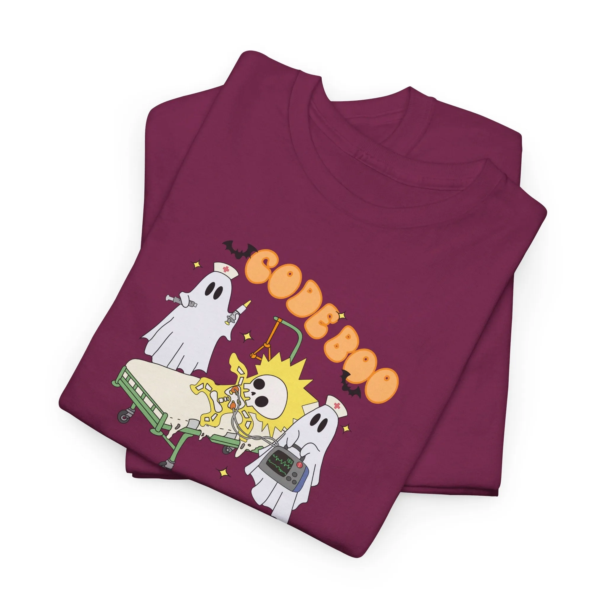 Code Boo Crew, Pediatric Halloween Unisex Heavy Cotton Tee