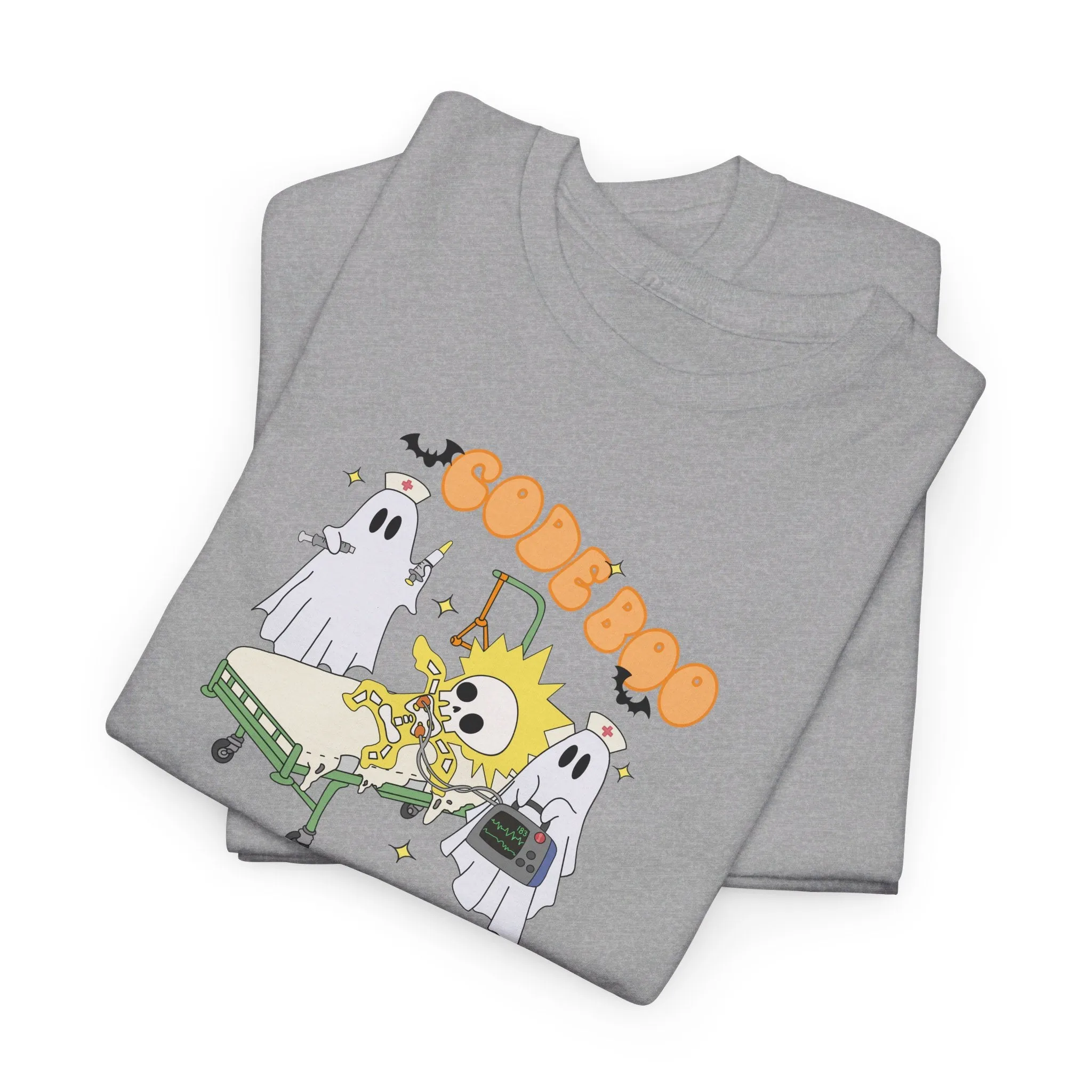 Code Boo Crew, Pediatric Halloween Unisex Heavy Cotton Tee