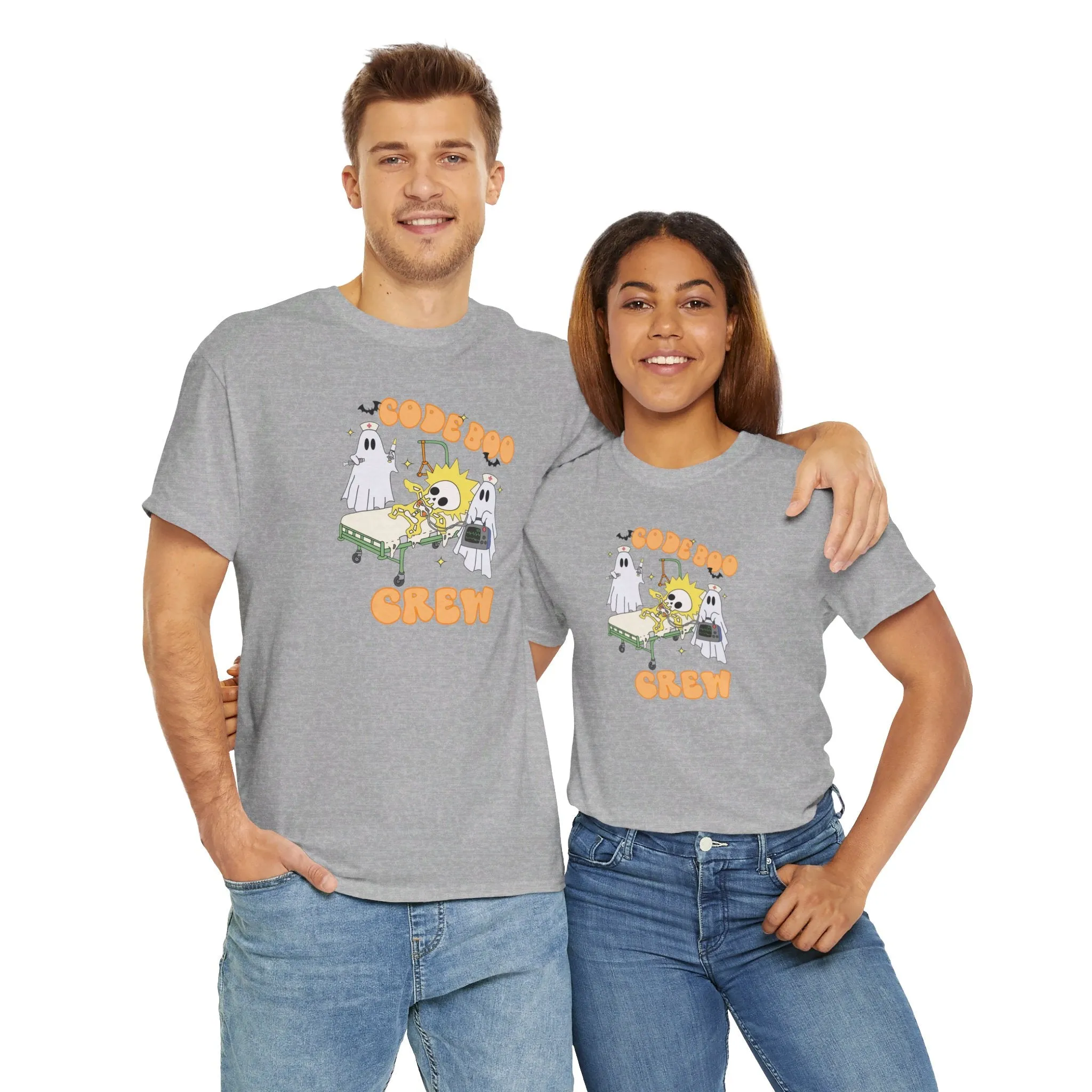 Code Boo Crew, Pediatric Halloween Unisex Heavy Cotton Tee