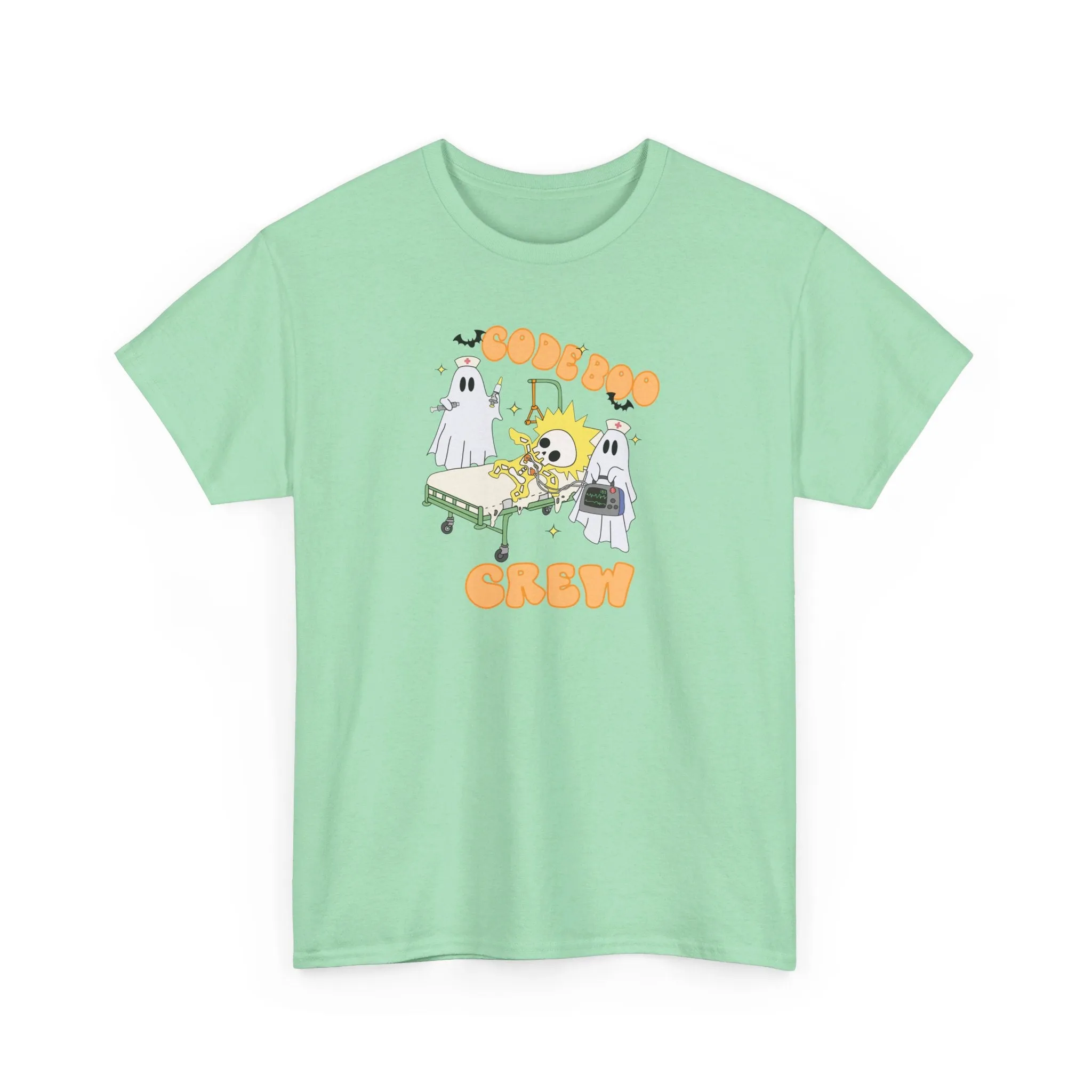 Code Boo Crew, Pediatric Halloween Unisex Heavy Cotton Tee