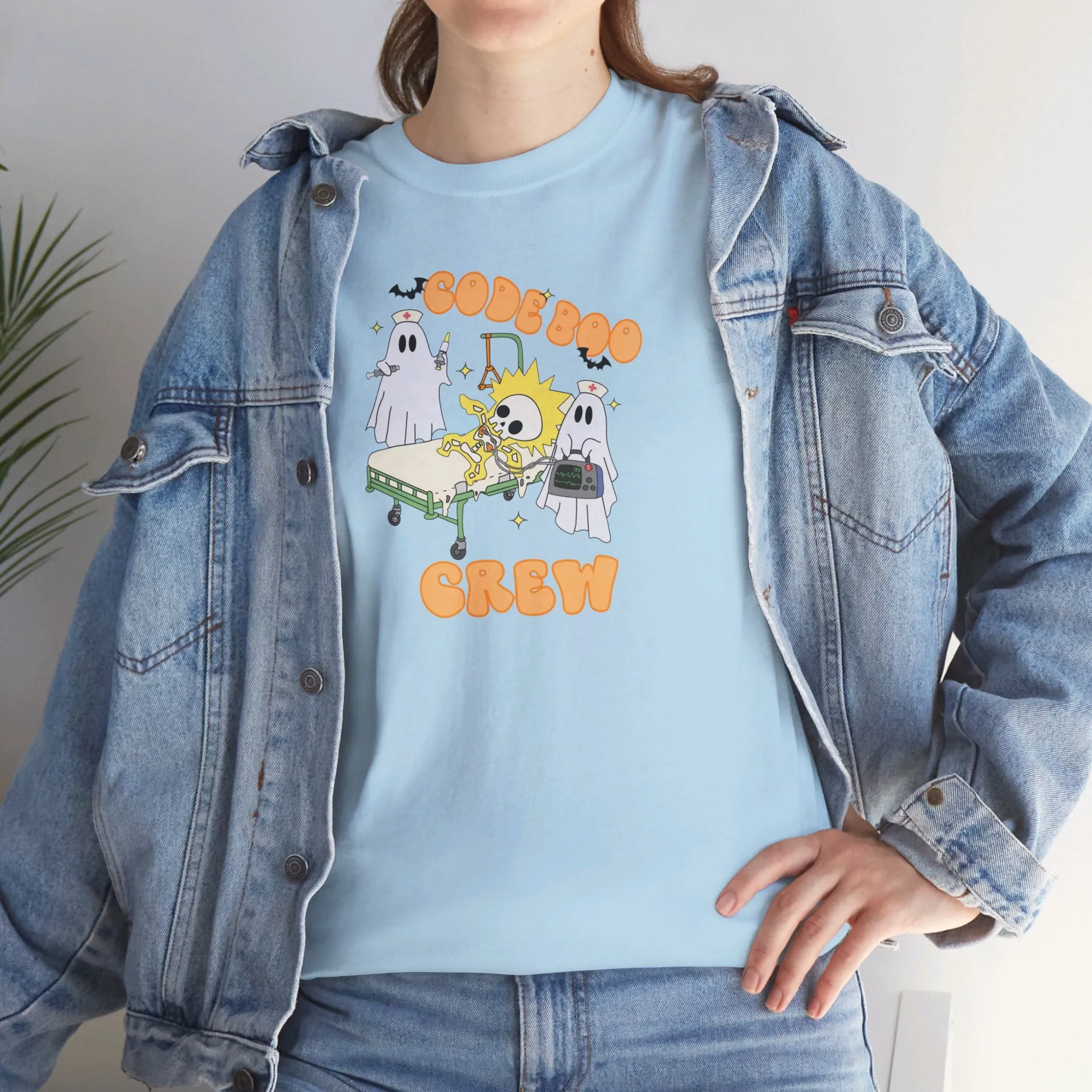 Code Boo Crew, Pediatric Halloween Unisex Heavy Cotton Tee