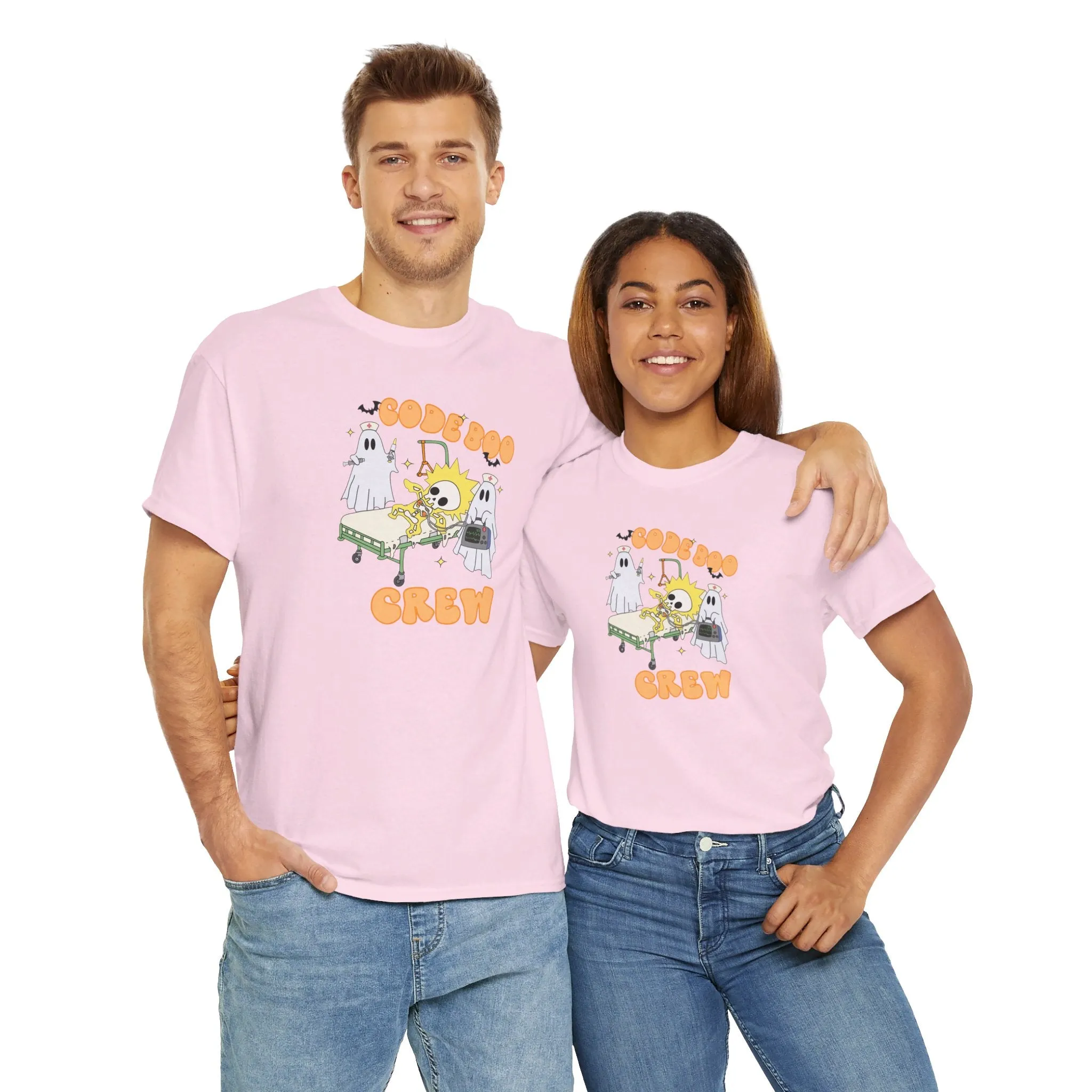 Code Boo Crew, Pediatric Halloween Unisex Heavy Cotton Tee