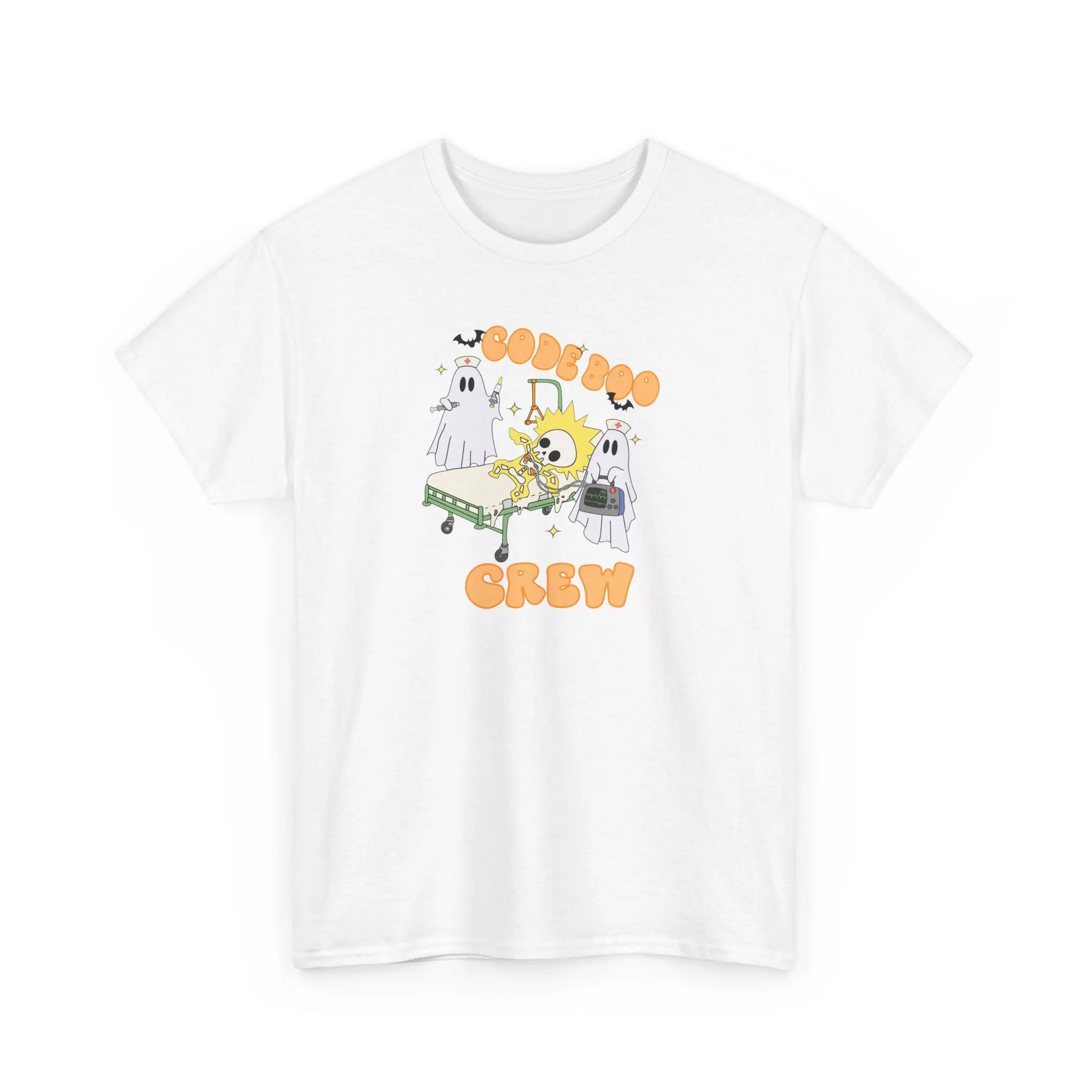 Code Boo Crew, Pediatric Halloween Unisex Heavy Cotton Tee