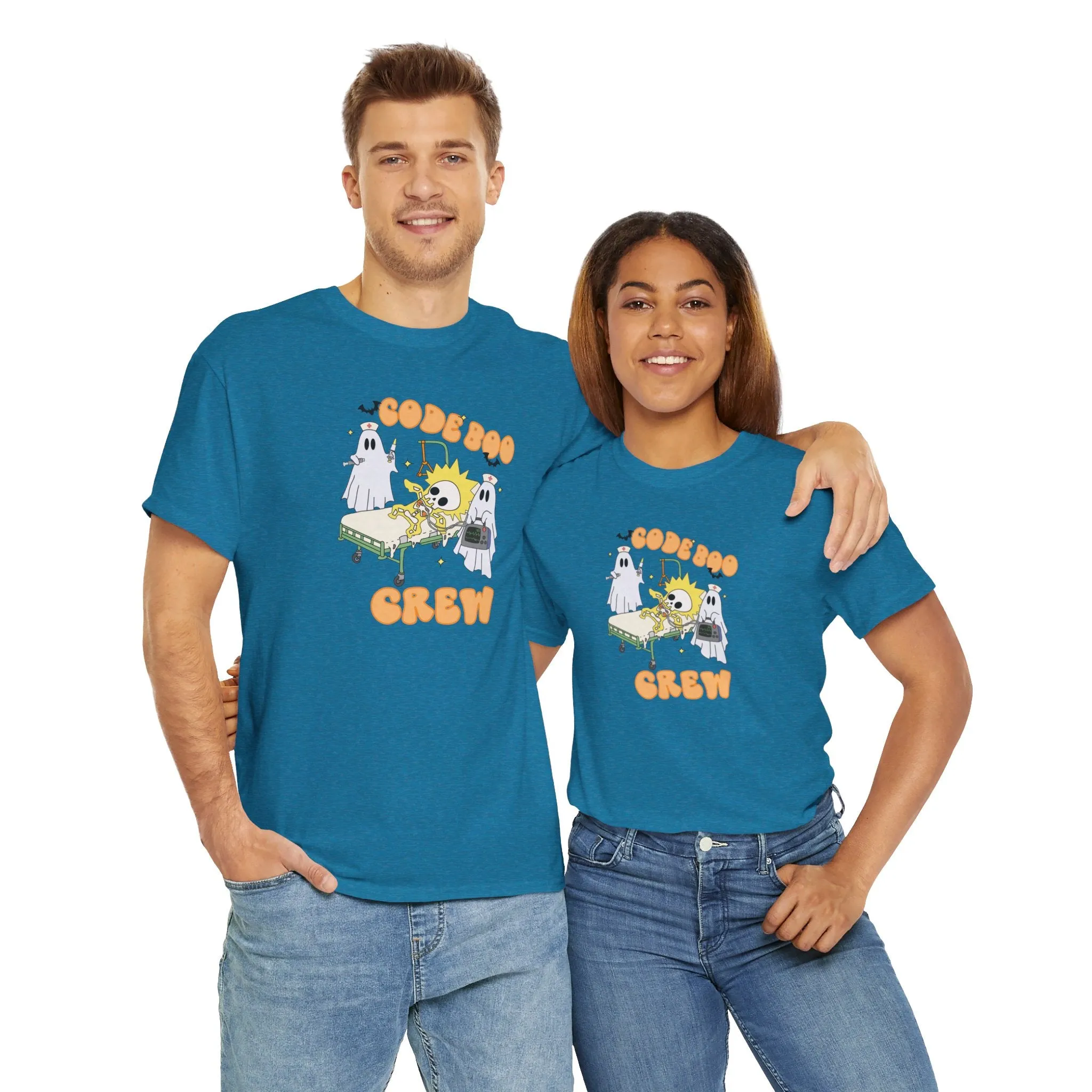 Code Boo Crew, Pediatric Halloween Unisex Heavy Cotton Tee