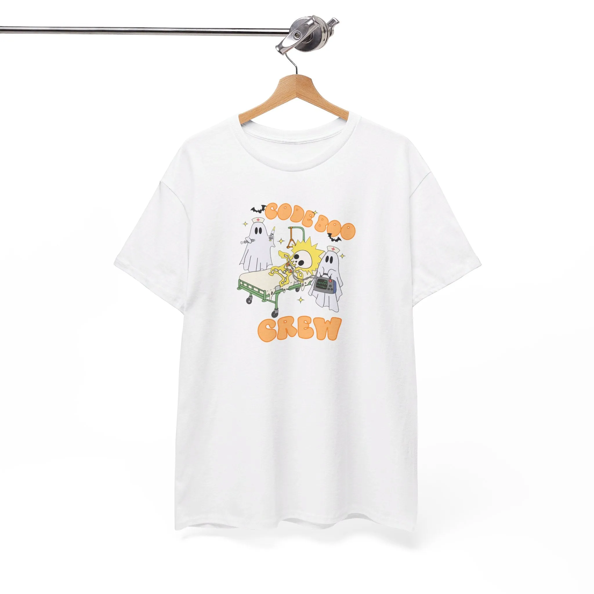 Code Boo Crew, Pediatric Halloween Unisex Heavy Cotton Tee