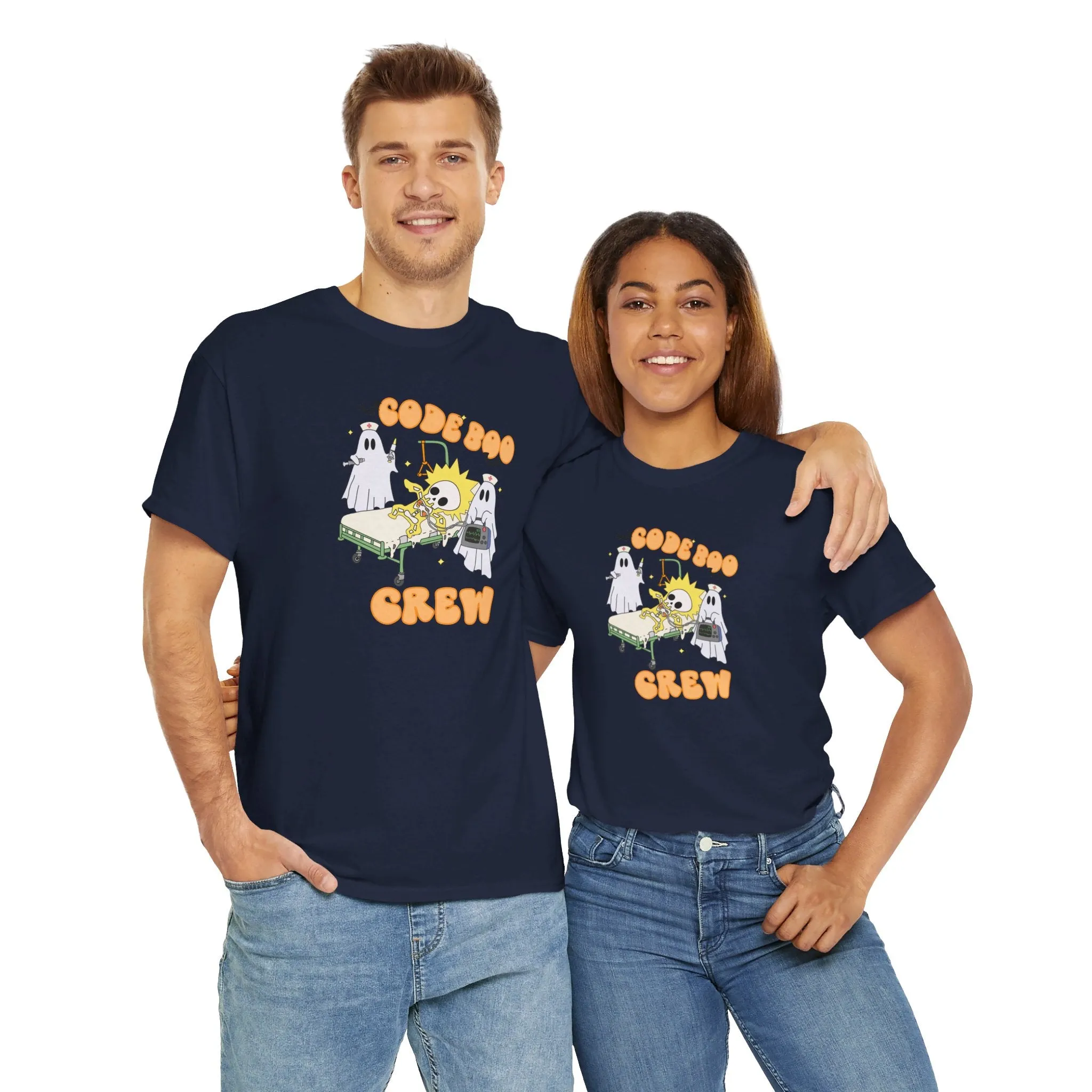 Code Boo Crew, Pediatric Halloween Unisex Heavy Cotton Tee