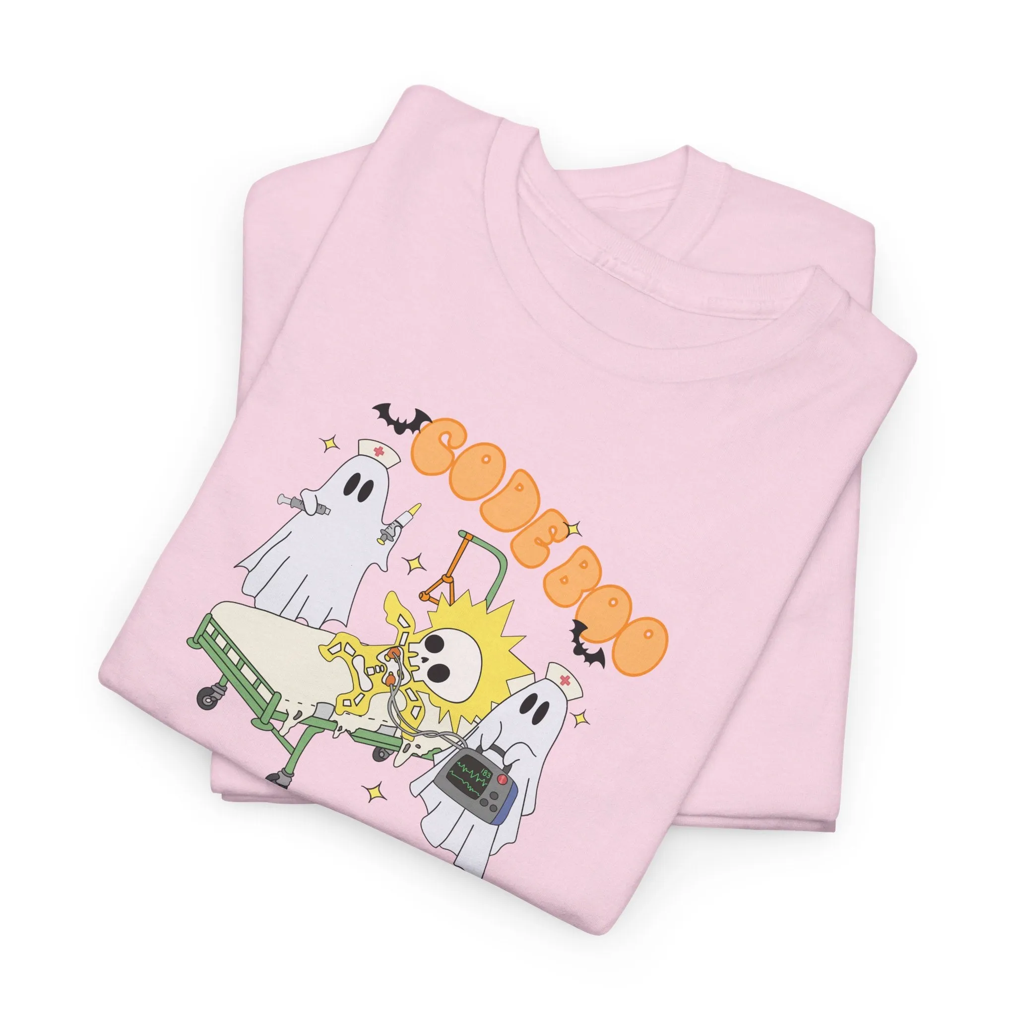 Code Boo Crew, Pediatric Halloween Unisex Heavy Cotton Tee
