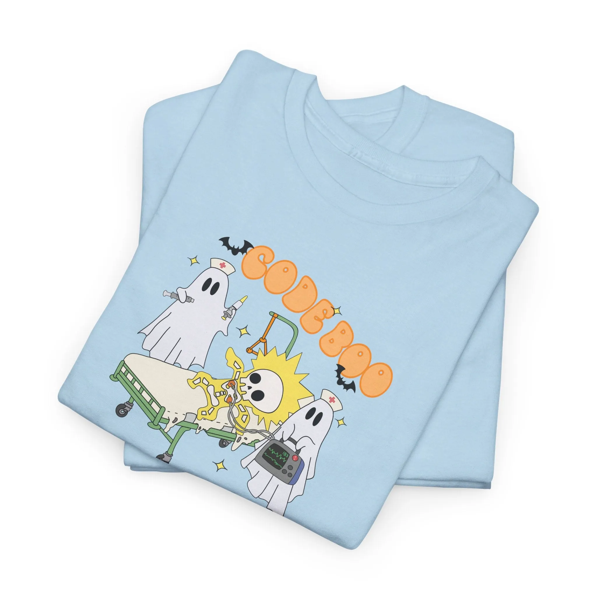 Code Boo Crew, Pediatric Halloween Unisex Heavy Cotton Tee