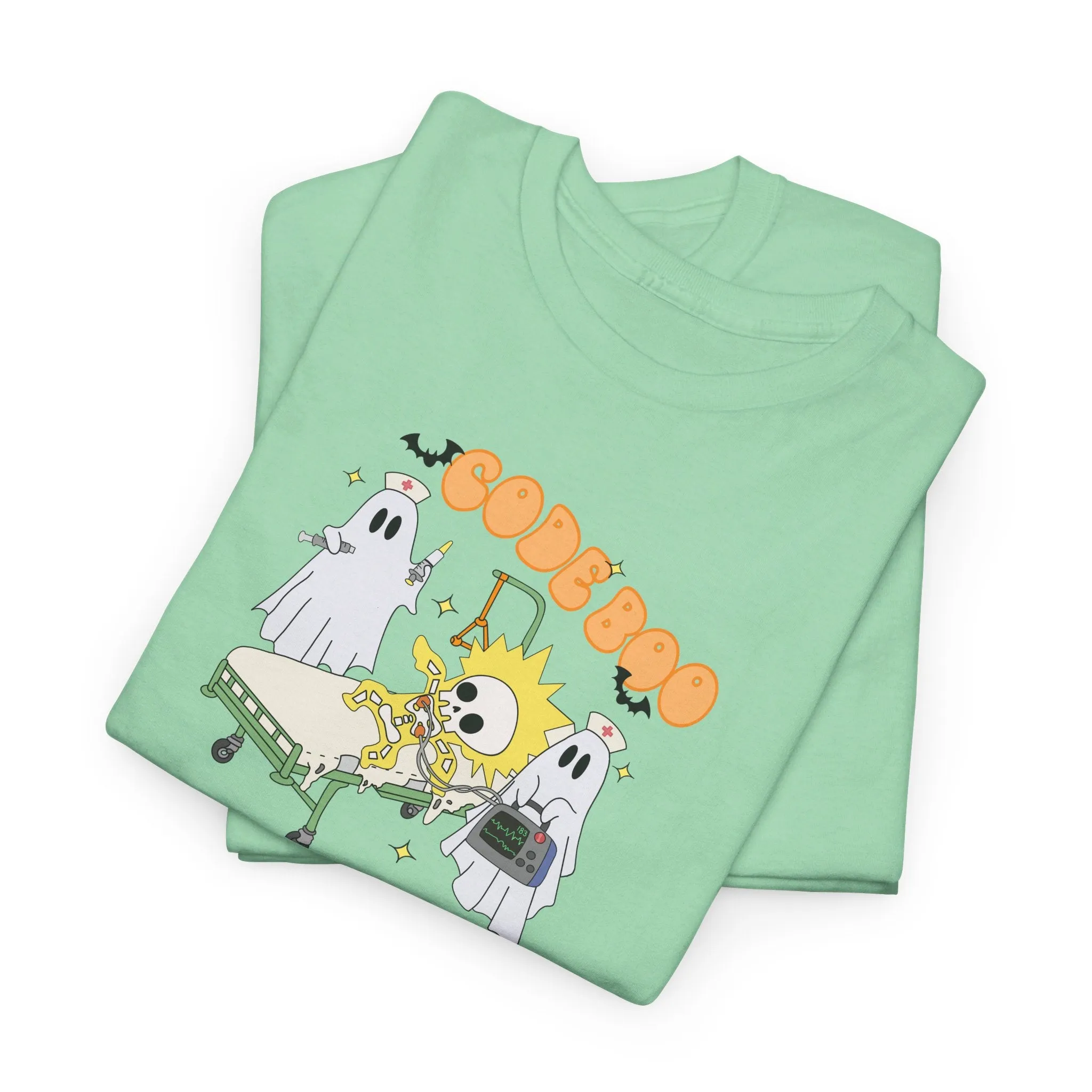 Code Boo Crew, Pediatric Halloween Unisex Heavy Cotton Tee