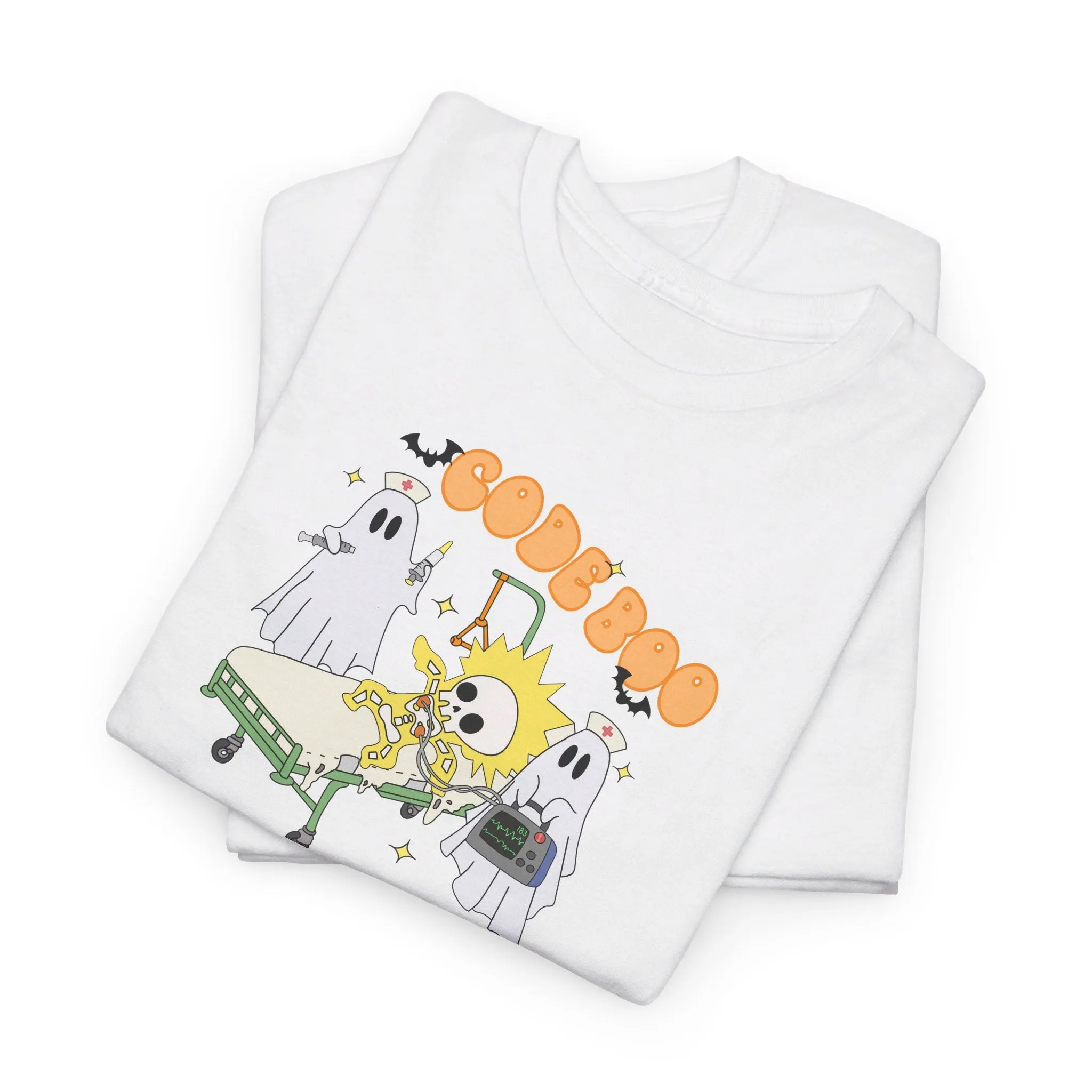 Code Boo Crew, Pediatric Halloween Unisex Heavy Cotton Tee