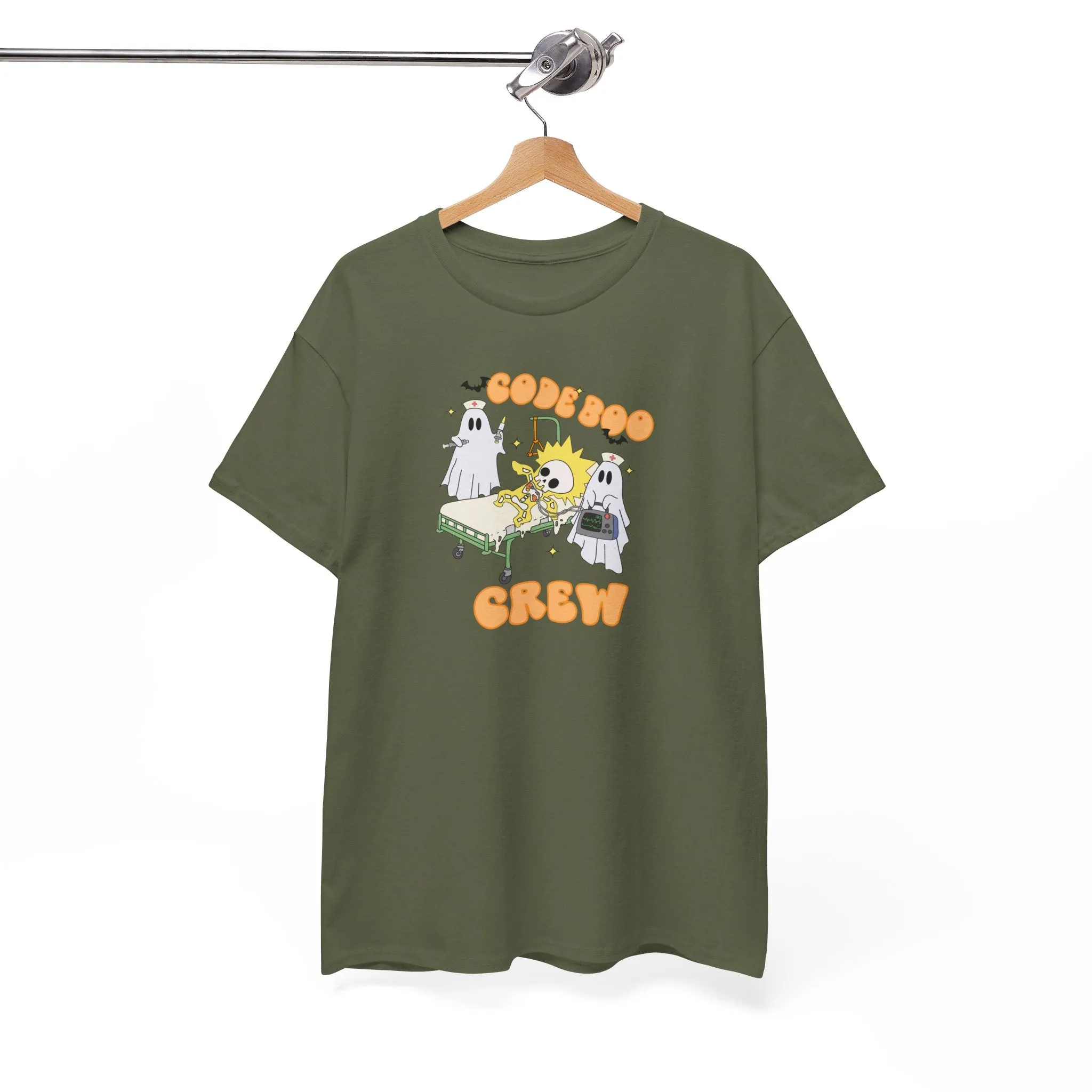 Code Boo Crew, Pediatric Halloween Unisex Heavy Cotton Tee
