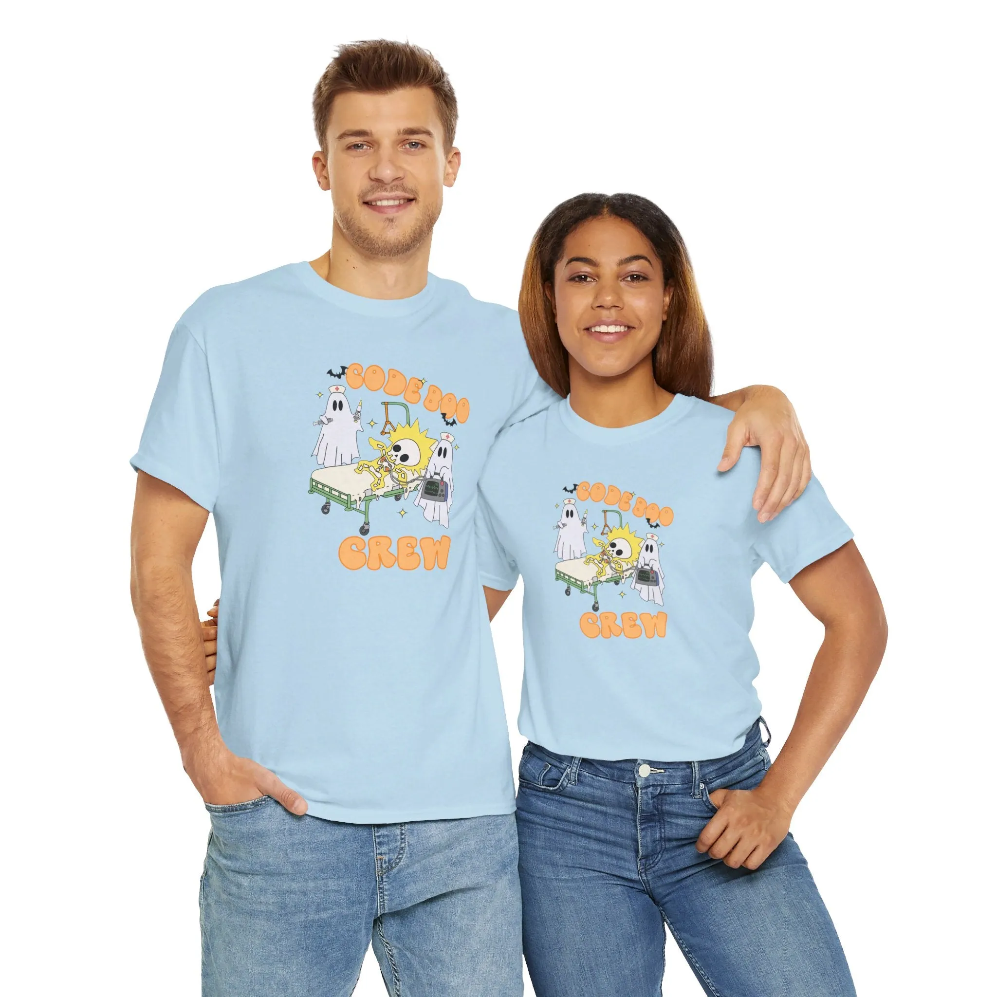 Code Boo Crew, Pediatric Halloween Unisex Heavy Cotton Tee