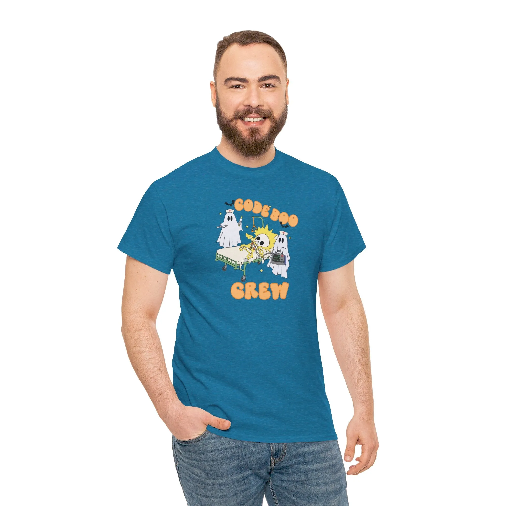 Code Boo Crew, Pediatric Halloween Unisex Heavy Cotton Tee