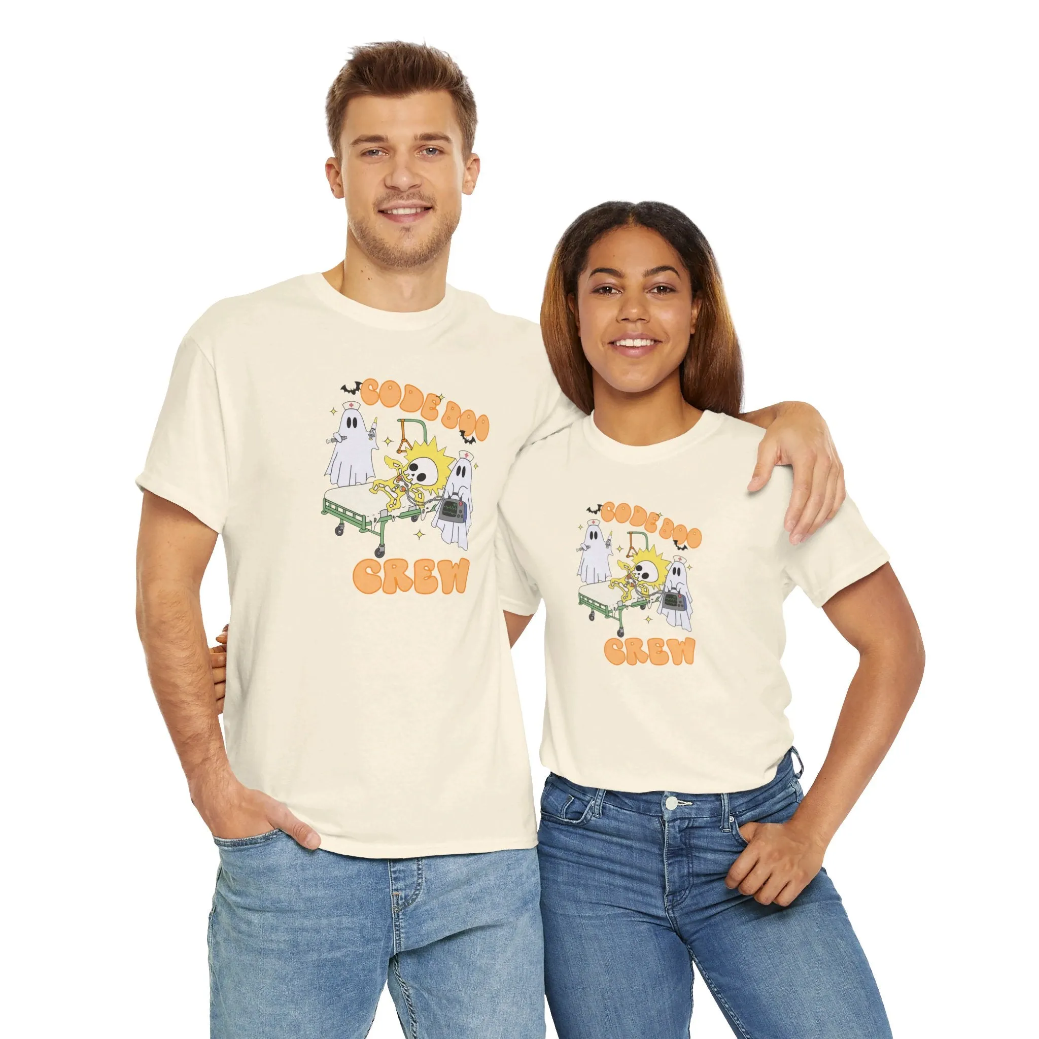 Code Boo Crew, Pediatric Halloween Unisex Heavy Cotton Tee