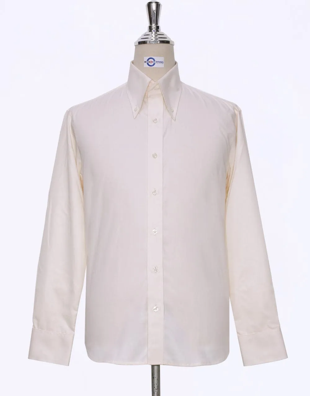 Cream Button Down Collar Shirt