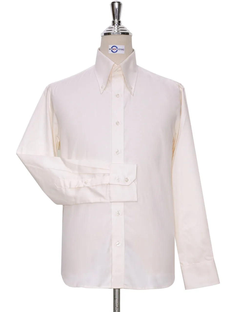 Cream Button Down Collar Shirt