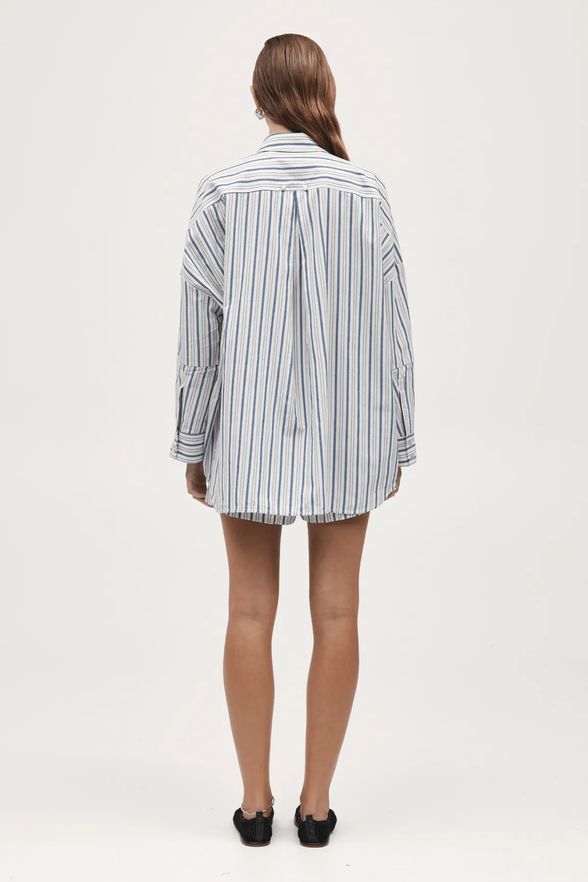 EDIE SHIRT CERULEAN STRIPE