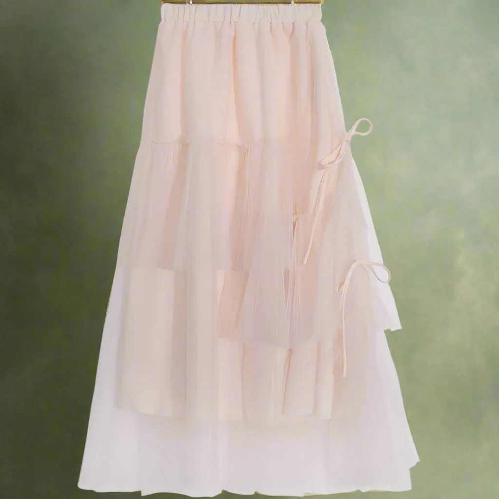 Fairycore Layered Tulle Maxi Skirt