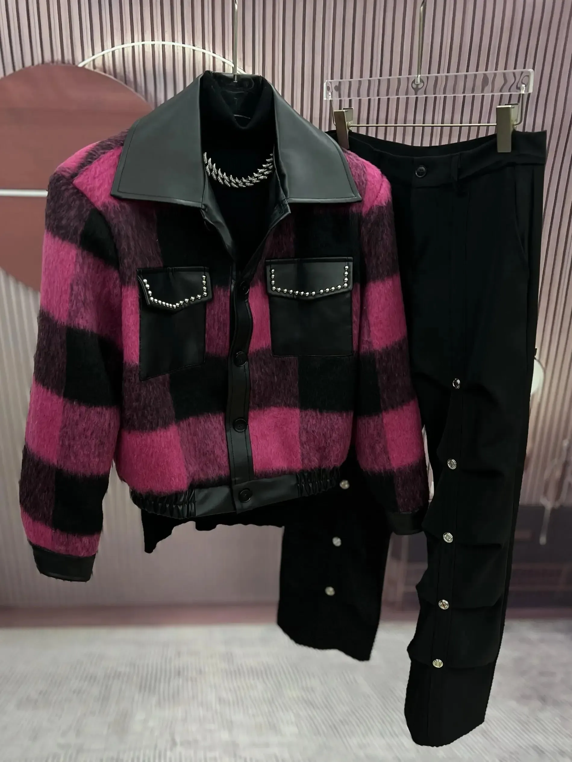 Fashion Pockets Beads Loose Jacket