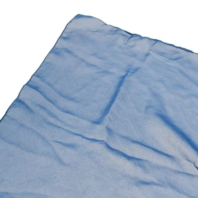 Fendi Blue Zucca Print Silk Logo Scarf