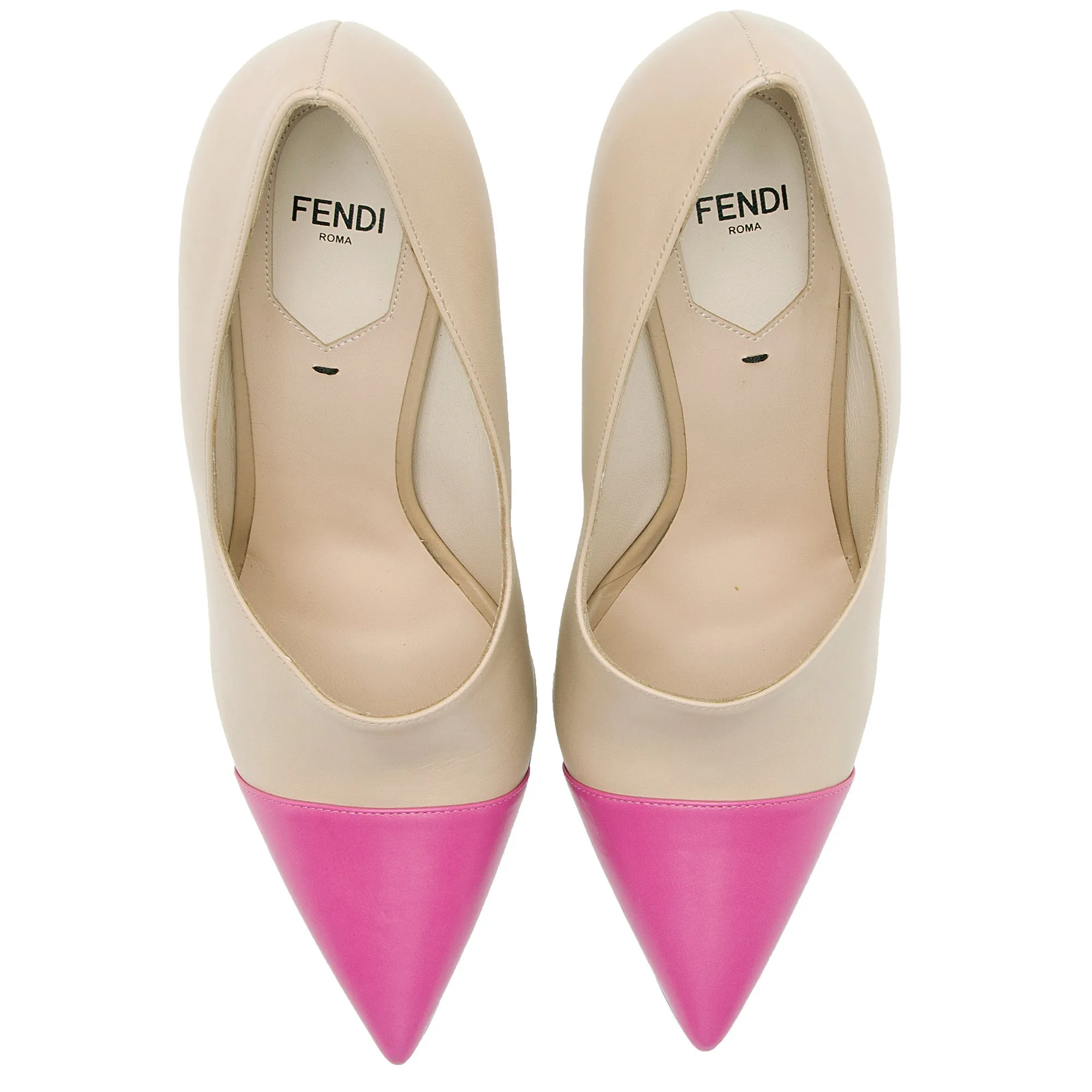 Fendi Calfskin Cap Toe Pumps - Size 9.5 / 39.5 (SHF-0N8d31)