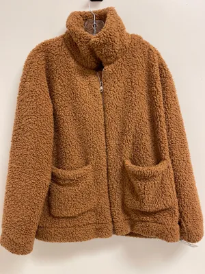 Jacket Faux Fur & Sherpa By Clothes Mentor In Brown, Size: L