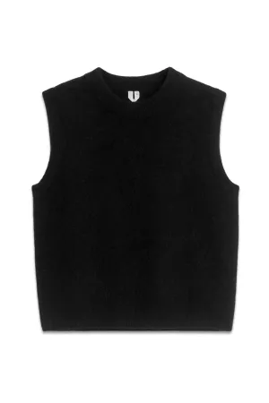 Knitted Alpaca Vest Black