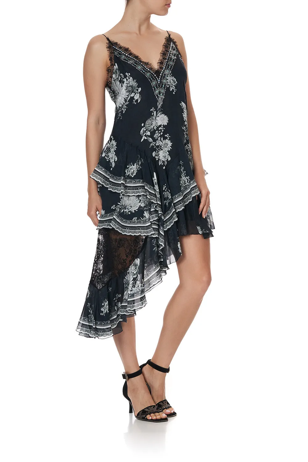 LAYERED ASYMMETRICAL DRESS MOONSHINE BLOOM