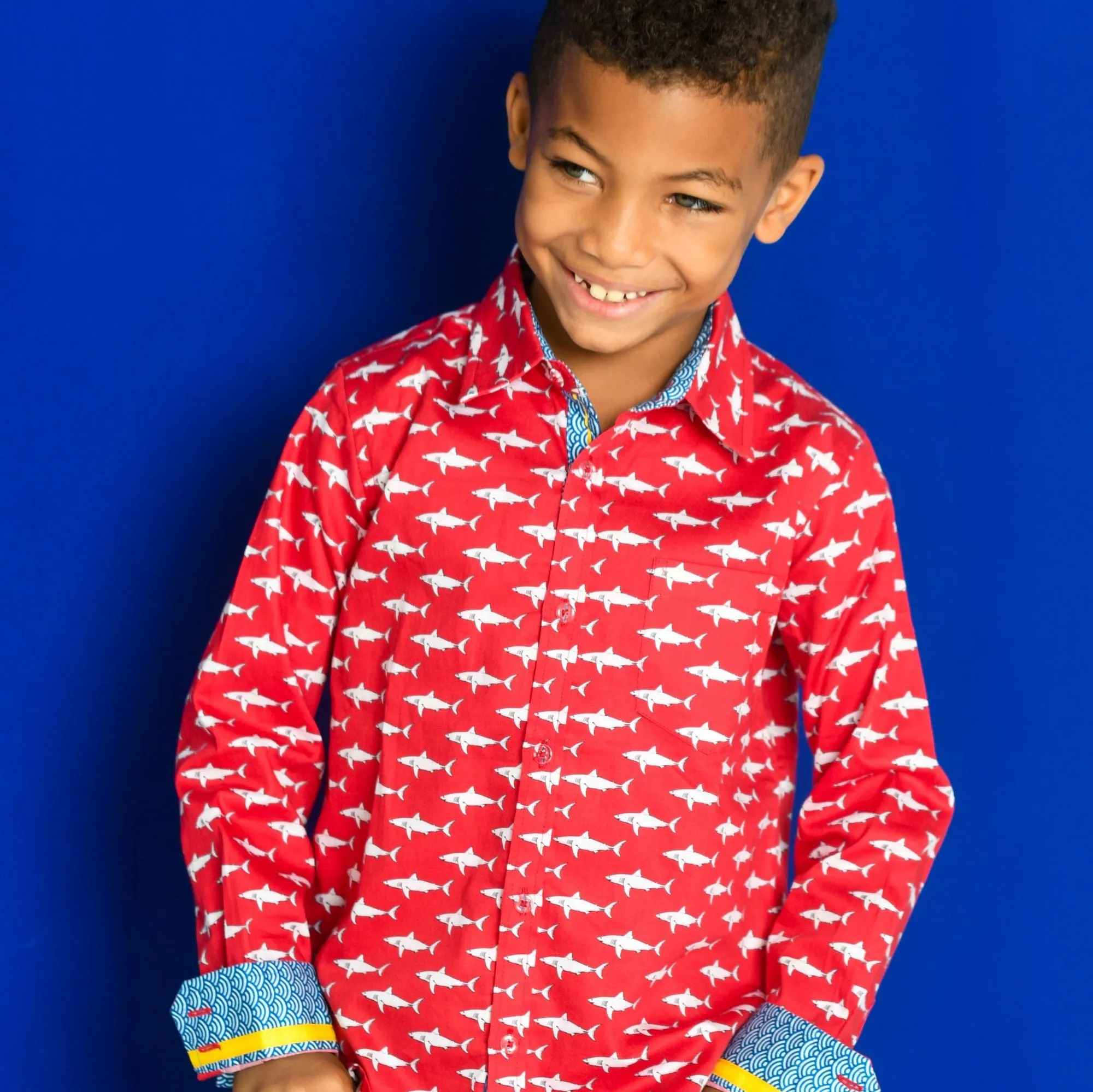 Mako Sharks in Red - Long Sleeve