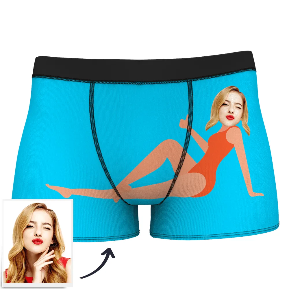 Men's Custom Face On Body Boxer Shorts - Awesome