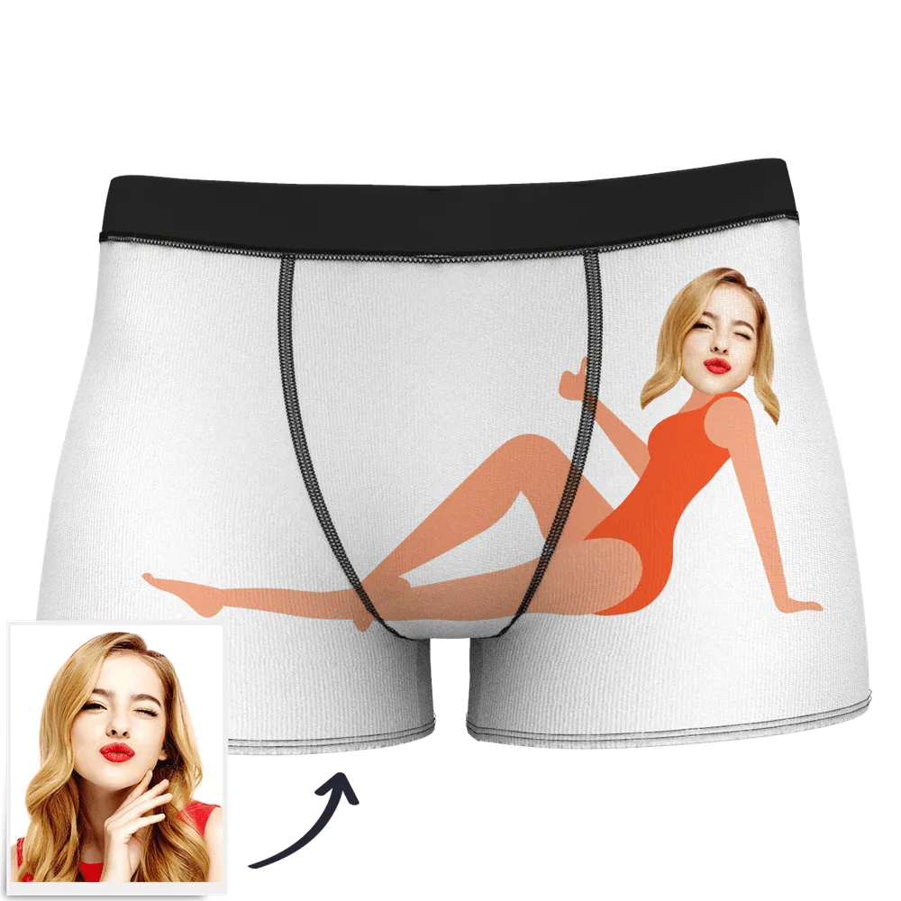 Men's Custom Face On Body Boxer Shorts - Awesome