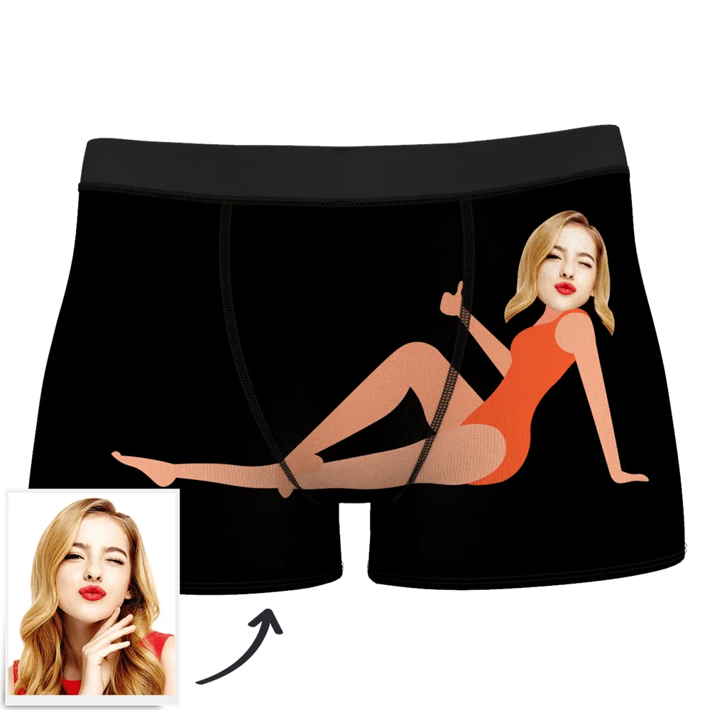 Men's Custom Face On Body Boxer Shorts - Awesome