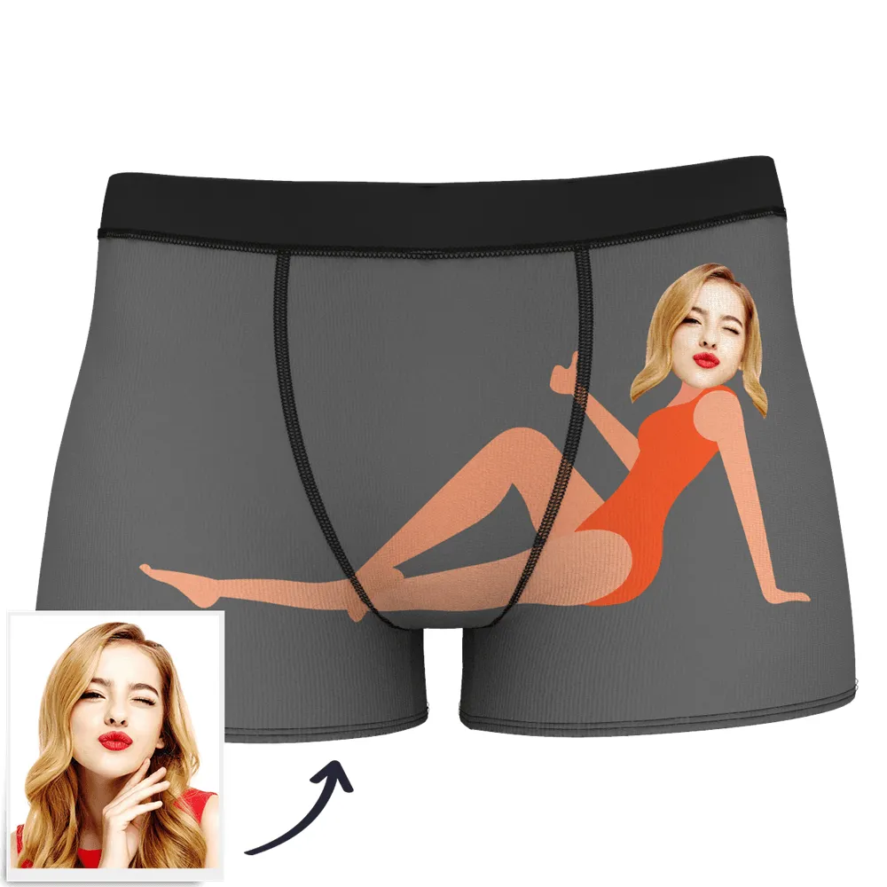 Men's Custom Face On Body Boxer Shorts - Awesome