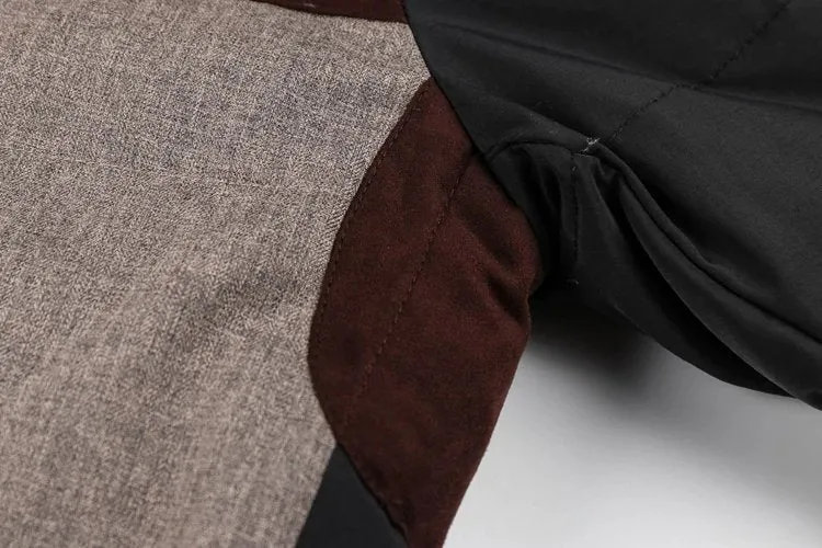 Men's Winter Warm Thermal Cotton-Padded Down Bomber With Knitted Hood