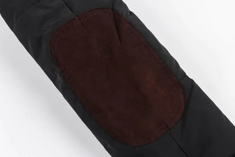 Men's Winter Warm Thermal Cotton-Padded Down Bomber With Knitted Hood