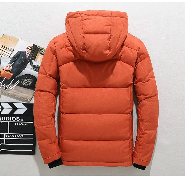 Men's Winter Warm Thick Zipped Hooded Parka