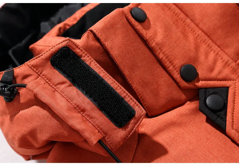 Men's Winter Warm Thick Zipped Hooded Parka